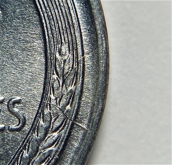 1943-P-LWC-Retained-Die-Break-Obverse-And-Reverse