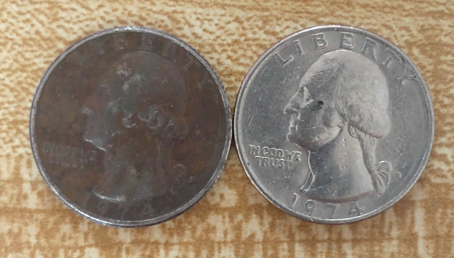 1974-Quarter-Black-Beauty?--Environmental-Damage?