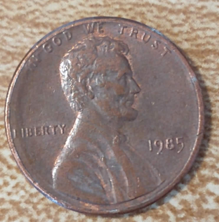 1985-P-Lincoln-Cent-Strike-Through