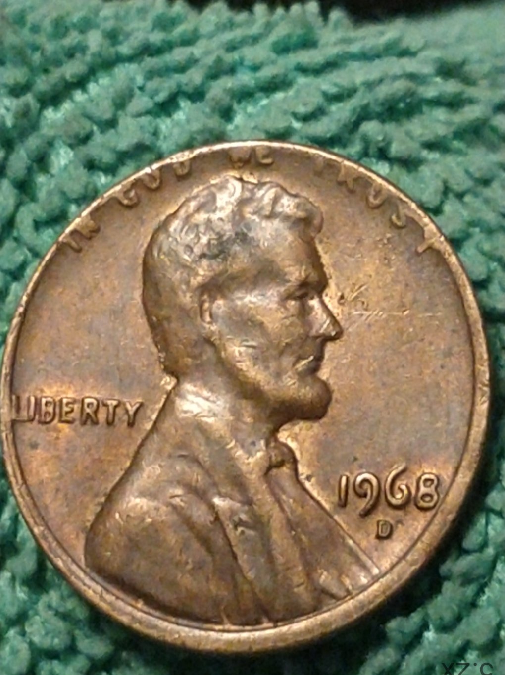 1968-D-Lincoln-Cent-Broad-Strike?-Collar-Strike-Error?