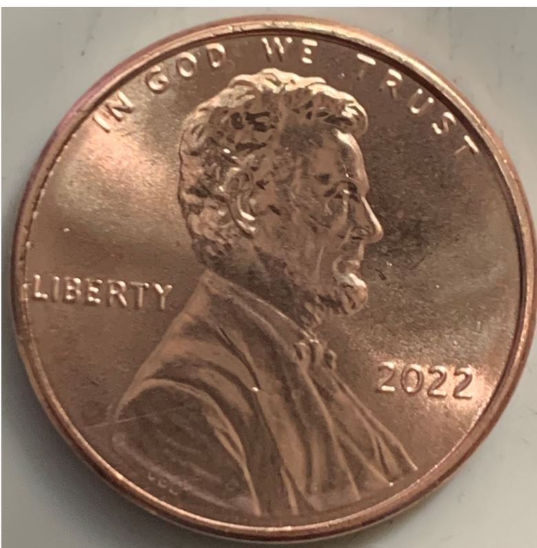 2022-P-Lincoln-Cent-Cud-Errors-Of-Finish-Coat-Bubbling?