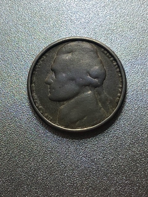 19?-Jefferson-Nickel-Die-Cap-Strike-Through-Both-Sides?