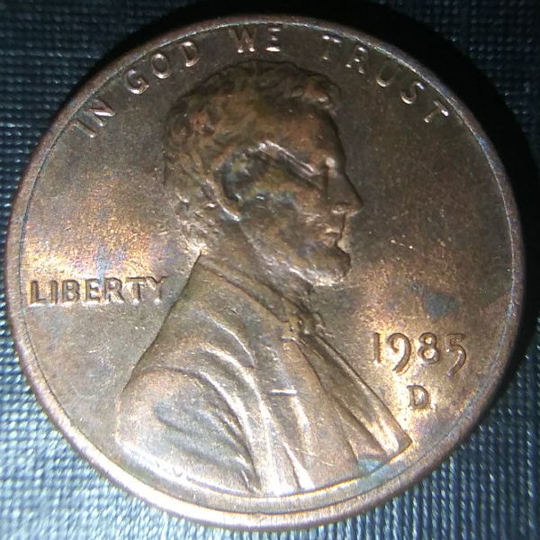 1985-Lincoln-Penny-Help-Please-Possible-Strike-Through-I-Believe