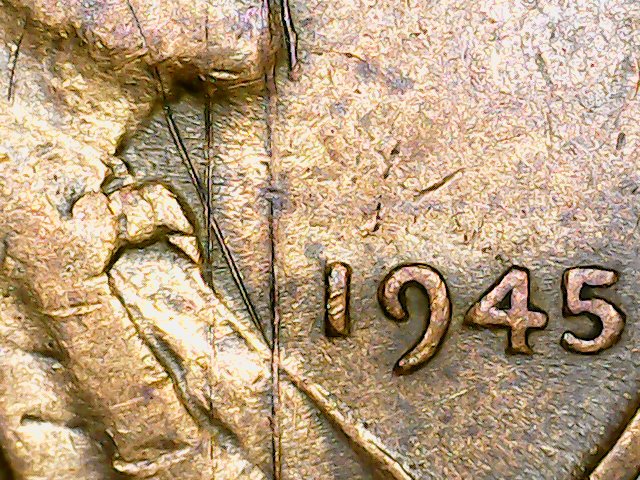 1945-Penny-With-Raised-Scratches