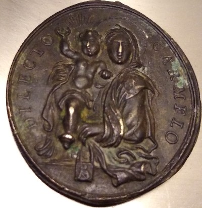 Carmelo-Dilecto-Medal-Likely-18th-Century-Carmelite-Order-Medallion