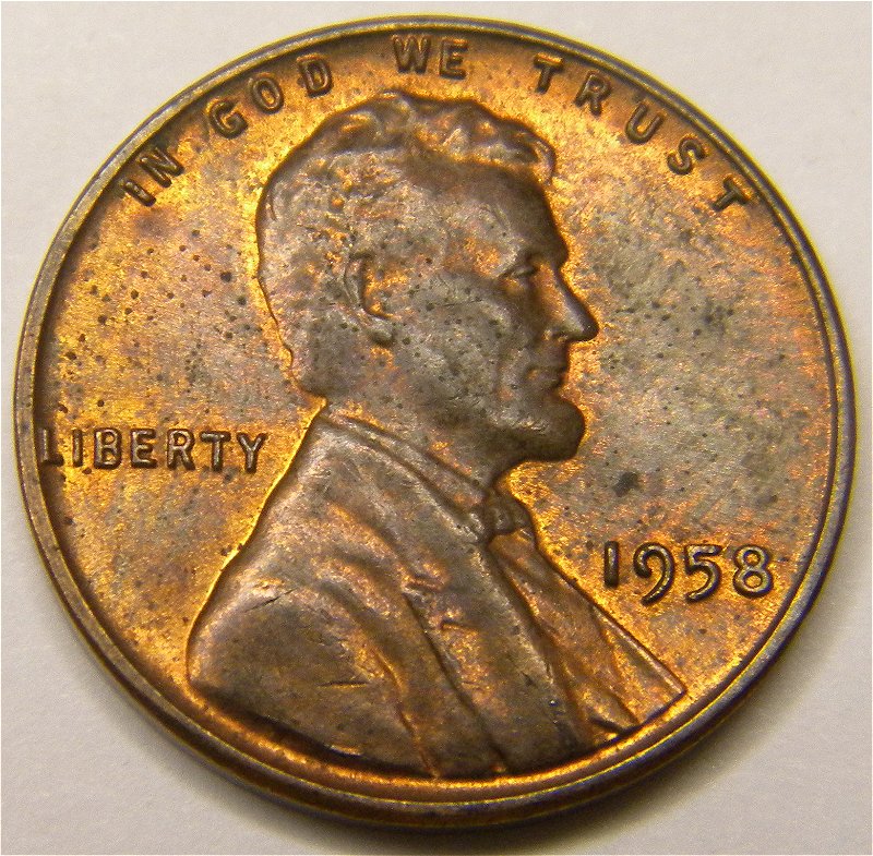1958-Lincoln-Wheat-Penny---Error-On-Reverse-Wheat-Stalk