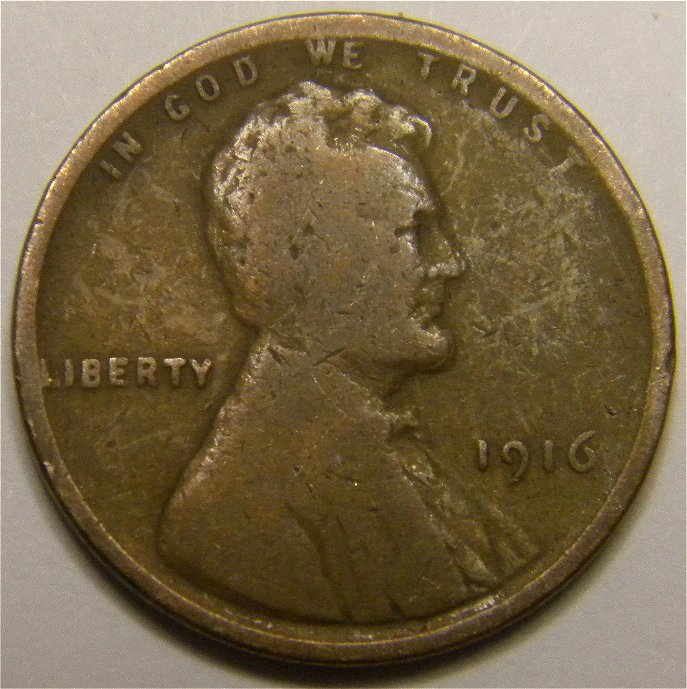 1916-Lincoln-Wheat-Penny---Brown-Toning-Obverse,-Red-Toning-Reverse?