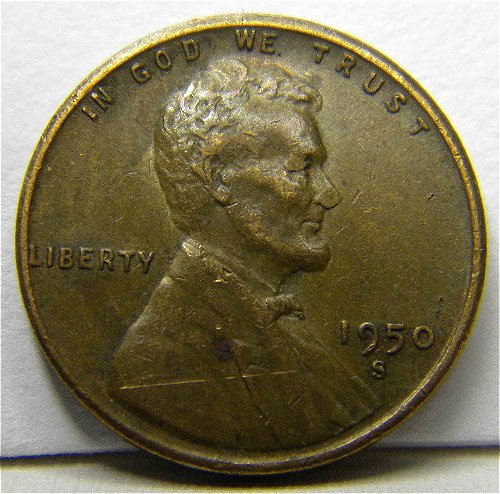 1950-S-Lincoln-Wheat-Penny-Lamination-Error-On-Lincoln's-Nose-&-Eye?