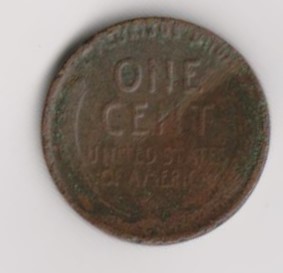 1917-Lincoln-Penny---Slight-Bend-Of-Coin-Man-Made?