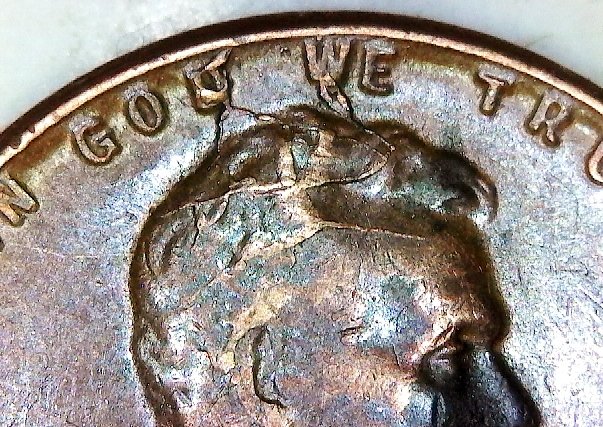 1955-Poor-Man's-DDO-Wheat-Cent---With-Splitting-Headache-Die-Cracks
