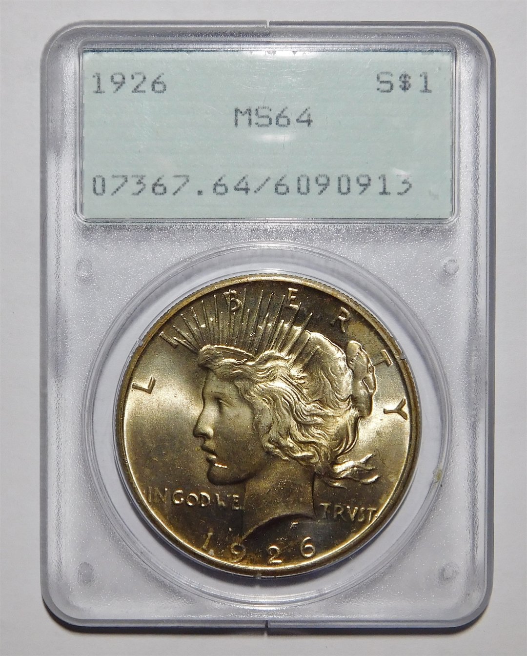 1926-Peace-Dollar-In-PCGS--Old-Green-Holder-GTG