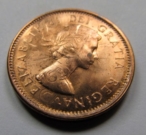 1952-1-Cent,-Double-Struck-In-Collar