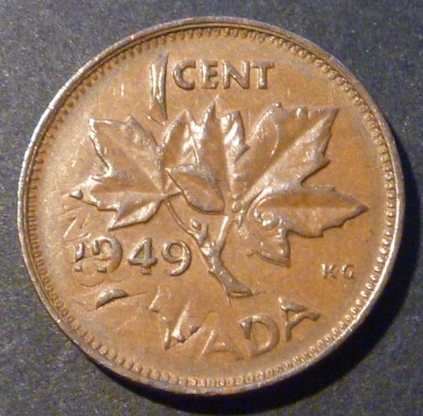 1952-1-Cent,-Double-Struck-In-Collar