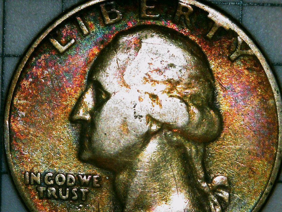 Toning-On-A-1950-S-Washington-Quarter