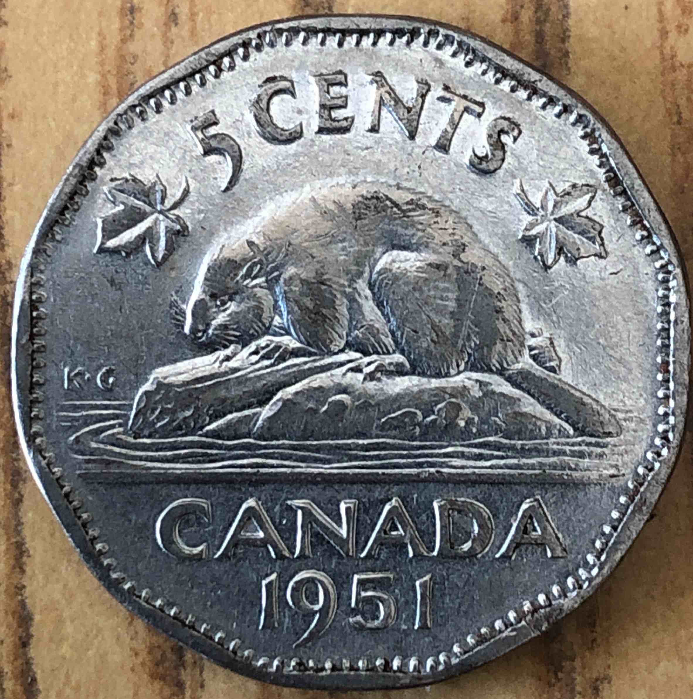 1951-High-Relief-5-Cent--For-Grading