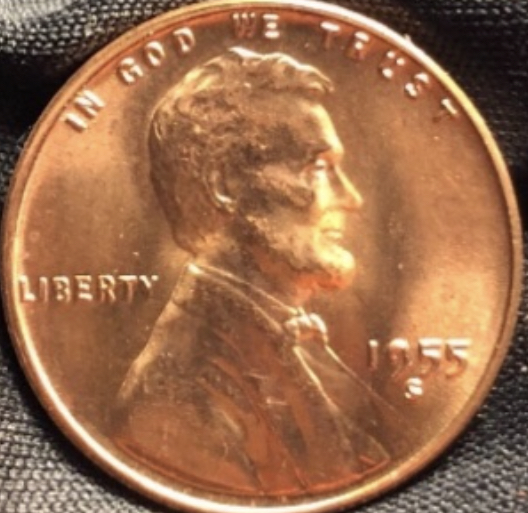 1955-S-LWC--2-Die-Breaks-And-Pidt-On-Same-Coin!