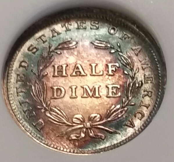 Toning-1837-Half-Dime