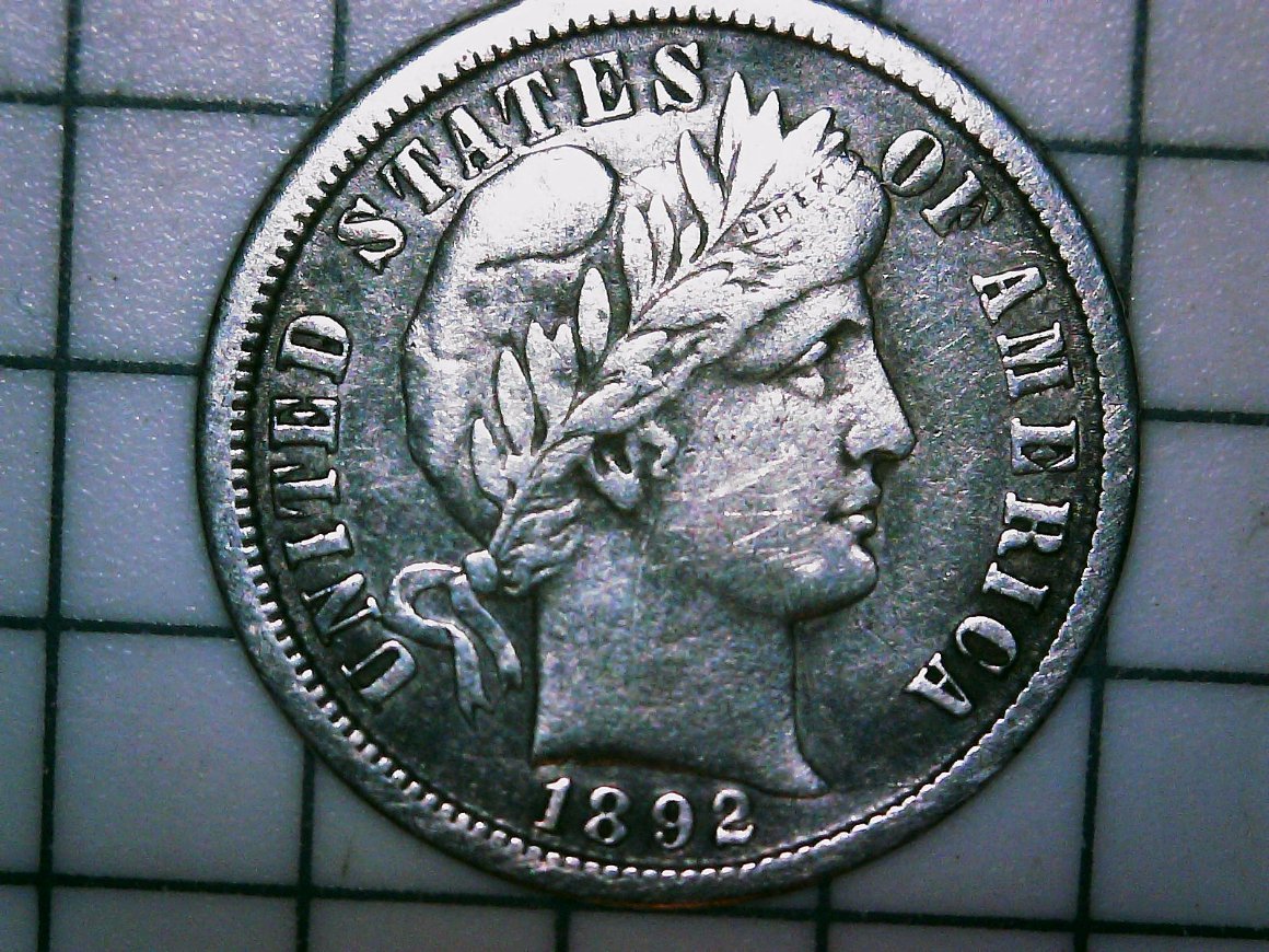 1892-O-Barber-Dime-Luster