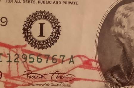 2003-$2.00-Dollar-Bill-With-Red-Airplane-Estamp
