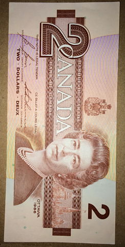 Canadian-$1-&-$2-Bills-1967,-1973,-1986