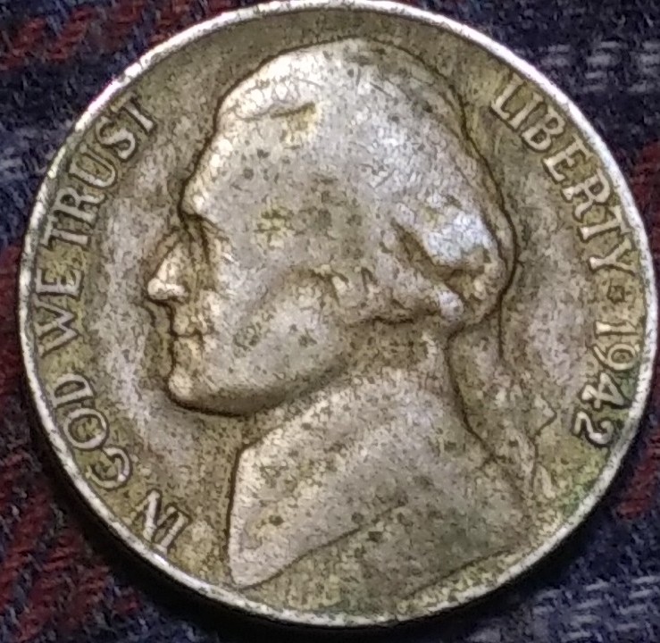 1942-Jefferson-Nickel-/-Damage?