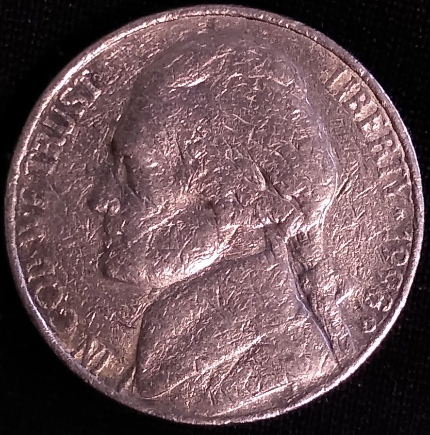 1998-D-Jefferson-Nickel/Orange-Peel,-PMD?