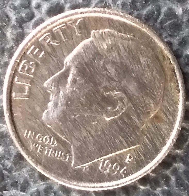 1994-P-Roosevelt-Dime/Appears-Sanded