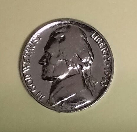 1943-P-Nickel-Obv:-Partly-Sticks,-Rev:-Doesn't-Stick-But-Attracts