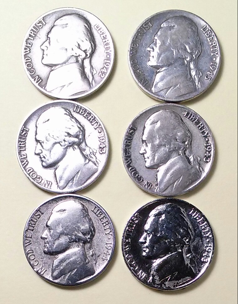 1943-P-Nickel-Obv:-Partly-Sticks,-Rev:-Doesn't-Stick-But-Attracts