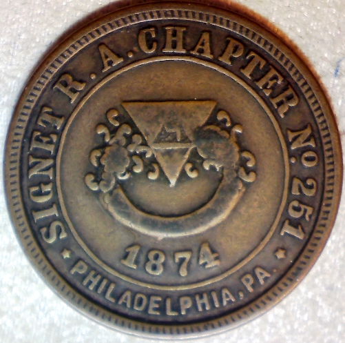 Masonic-Tokens,-Coins-And-Counter-Stamped-Pennies