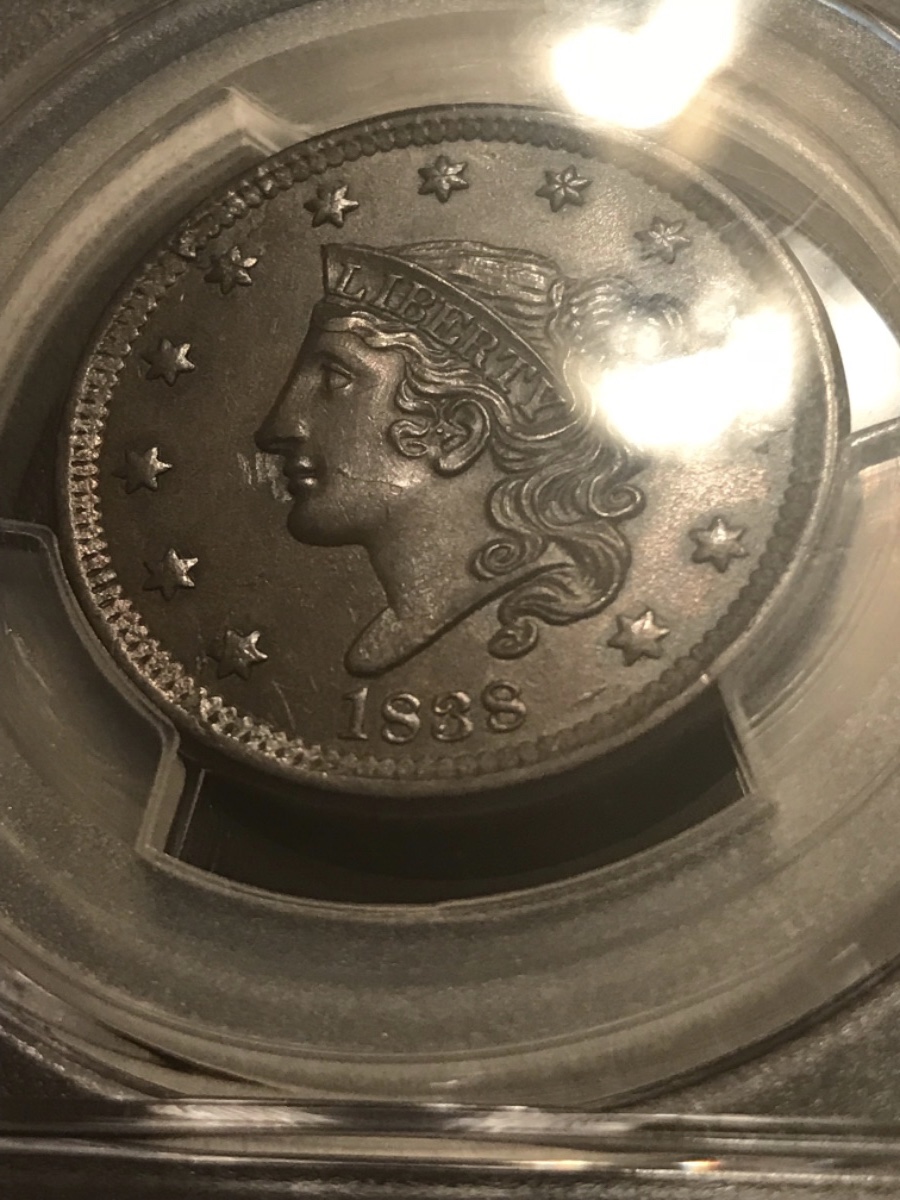1838-Coronet-Large-Cent-For-Grading