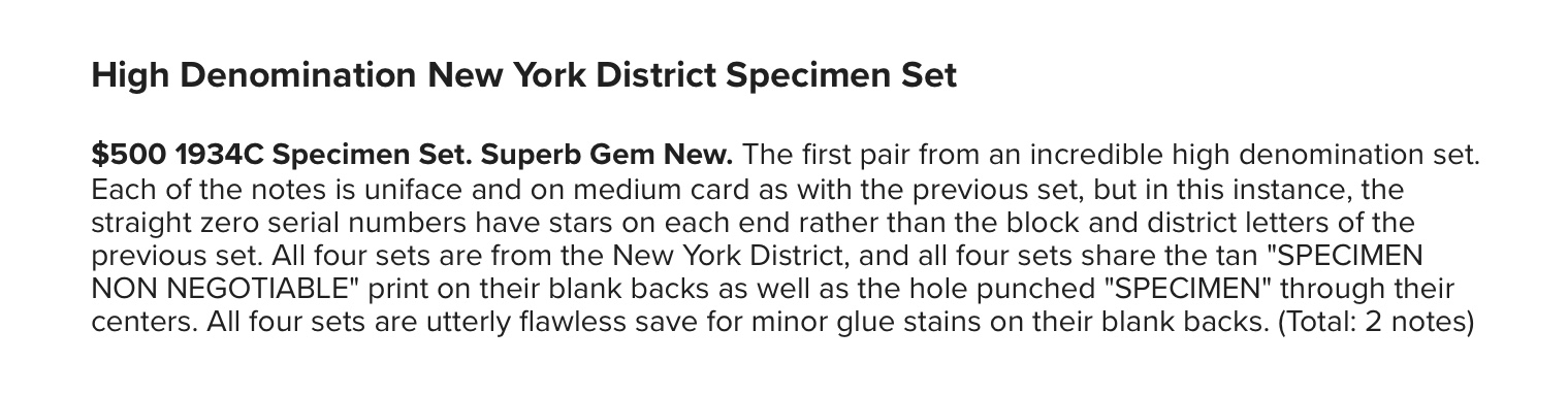 1934-$500-And-$5000-Specimen-Bills