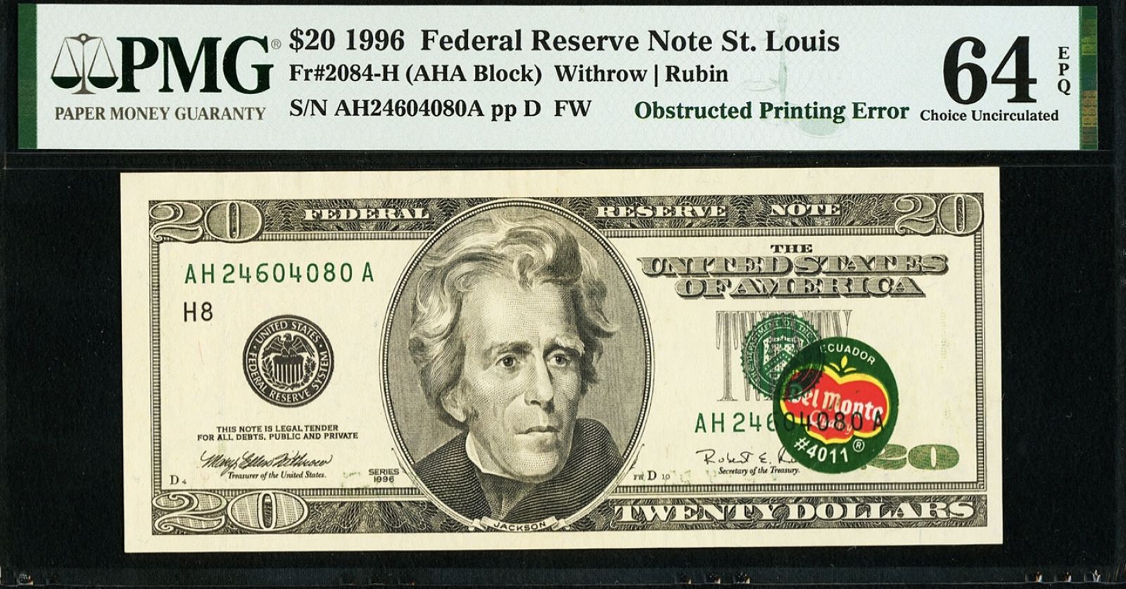 Del-Monte-$20-Bill-Set-To-Sell-For-Nearly-$60,000---Barring-Banana-Skins