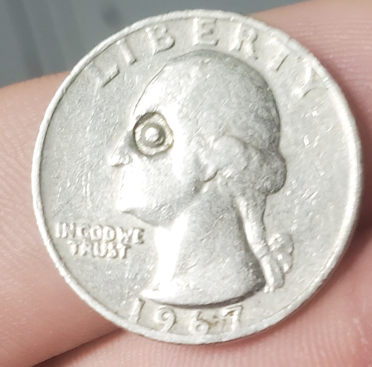 1967-Quarter-Intentional-Damage?-I've-Seen-One-Same-Year-Online-With-Similar-Damage