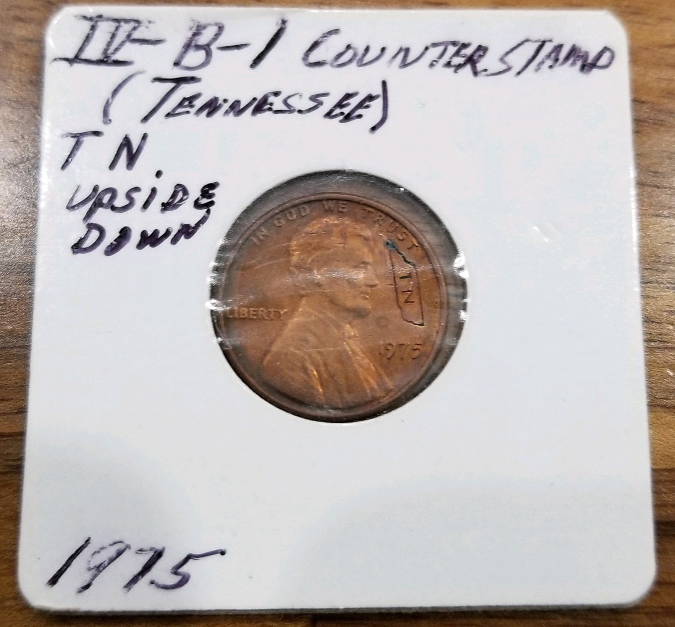 1975-US-Penny-Counter-Stamped-With-Tennessee-Outline