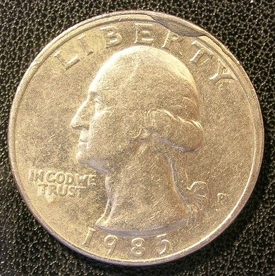 1985-P-Washington-Quarter-With-Obverse-Cud