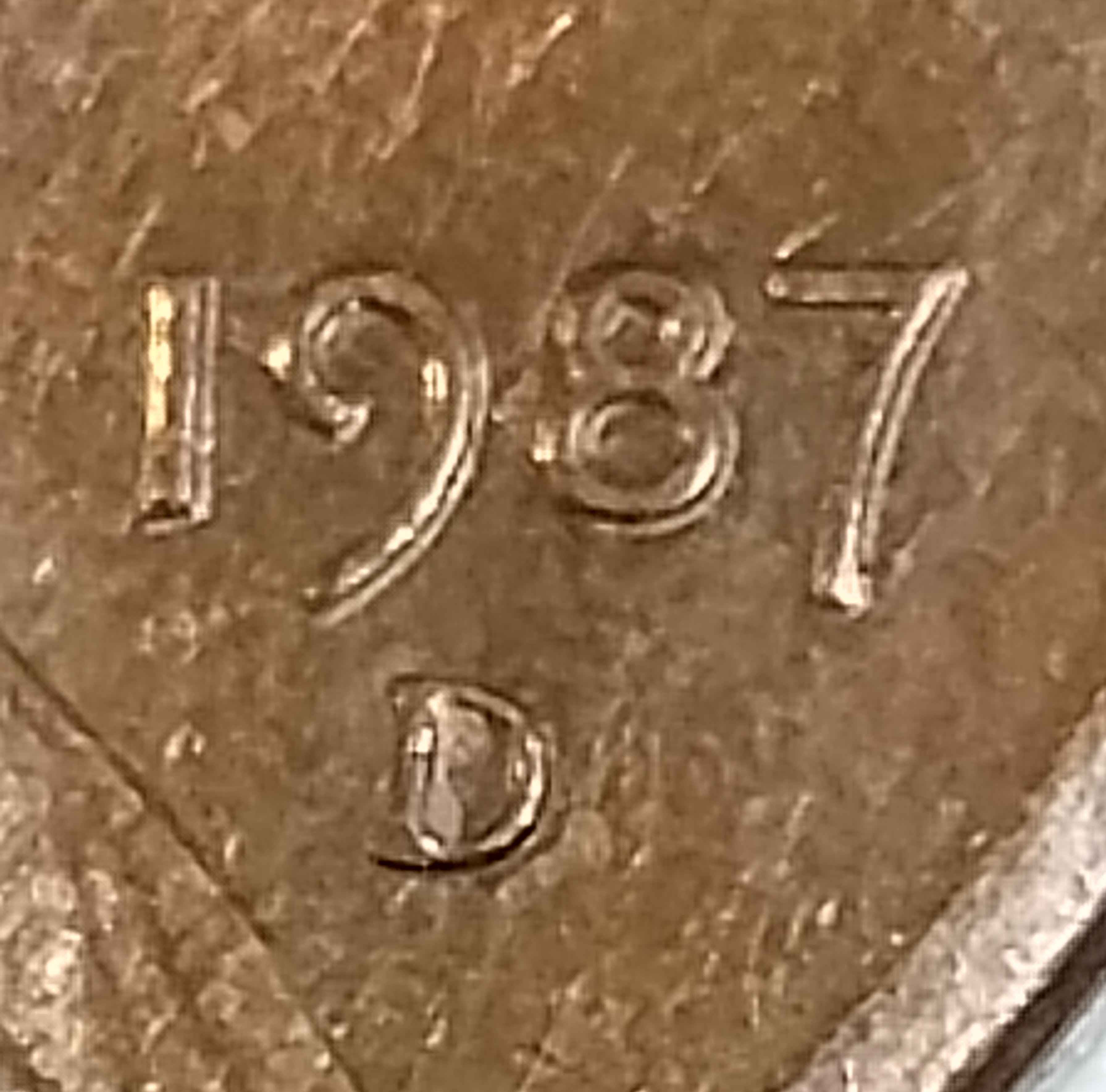 1987-D-Lincoln-Cent-2nd-Y-Nibbles-On-T