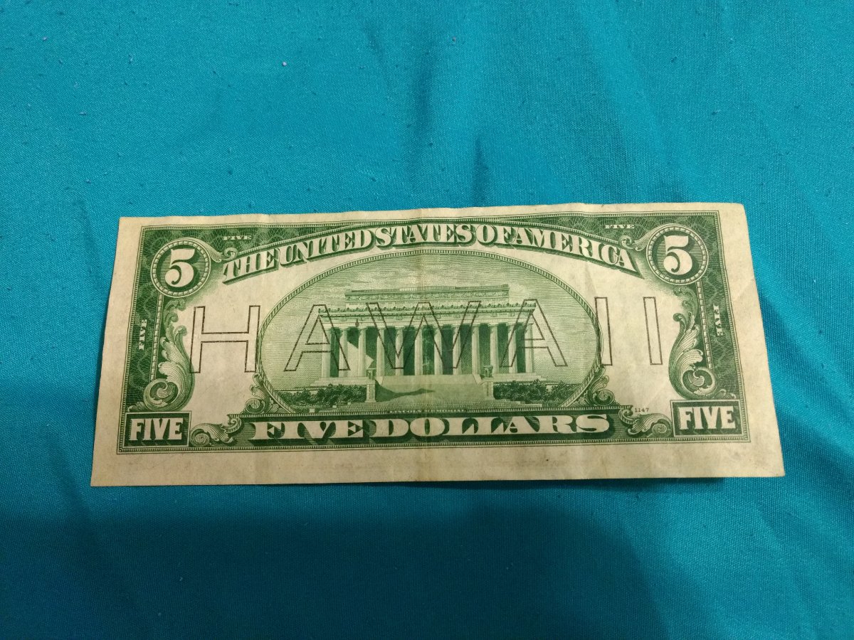 1934-$5-Dollar-Hawaii-Bill