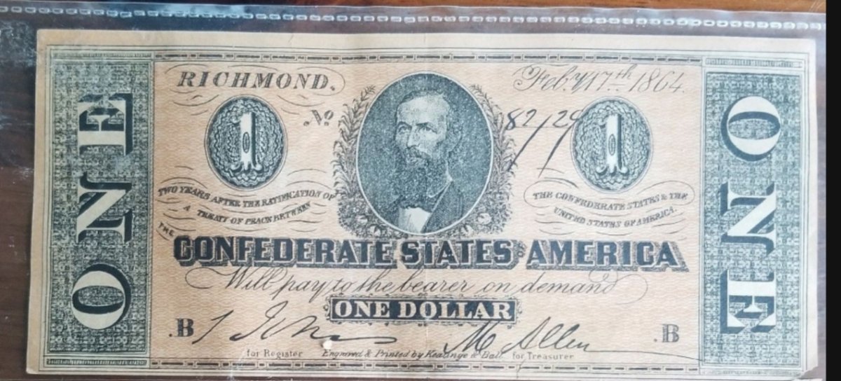 1864-1$-Confederate-States-Of-America-Bill-*need-Quick-Help*