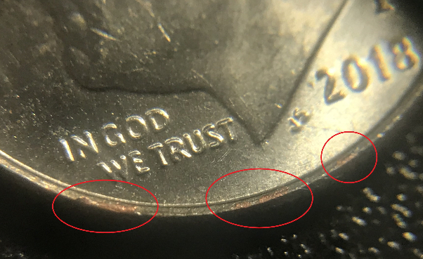 2018-P-Dime:-Clad-Plating-Error-On-Rim-+-Die-Chip
