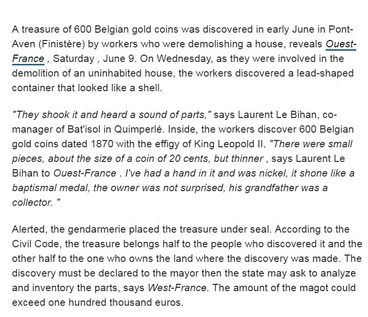 Nice-Belgian-600-Gold-Coin-Find-In-France
