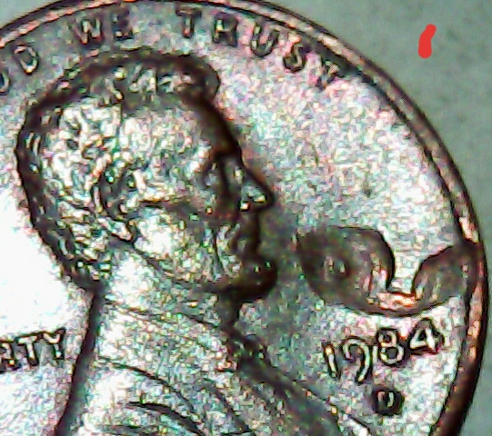 1984-D-Penny-With-Odd-Punch-Mark