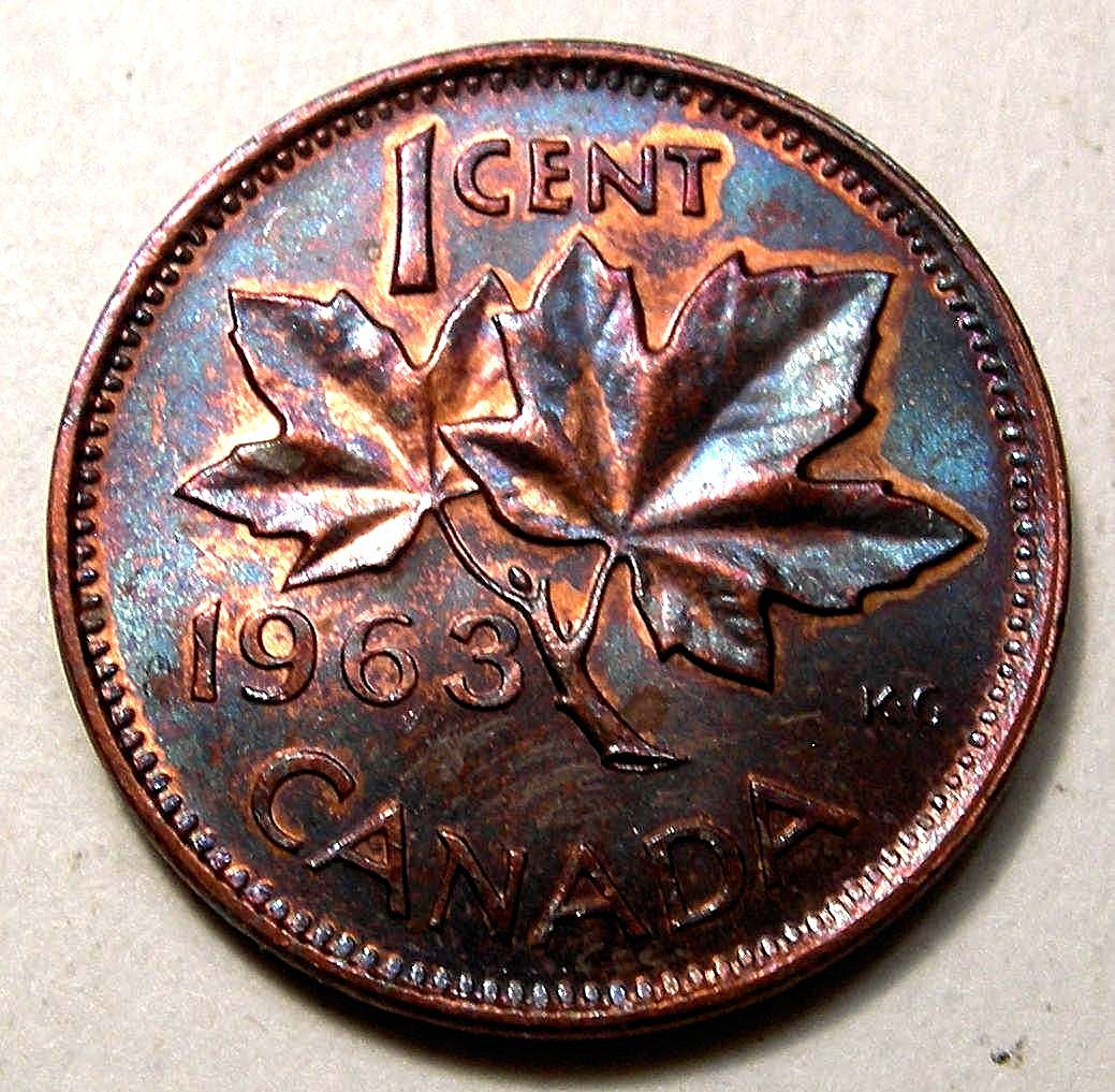 1965-Rainbow-Canadian-Pennies