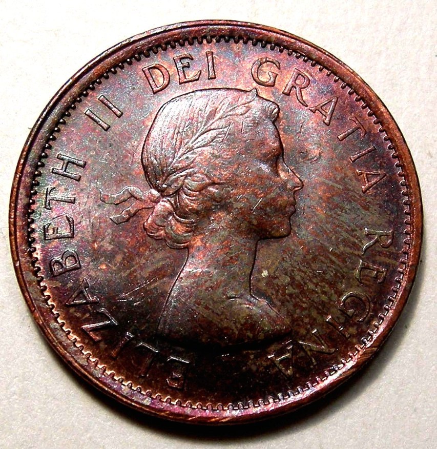 1965-Rainbow-Canadian-Pennies