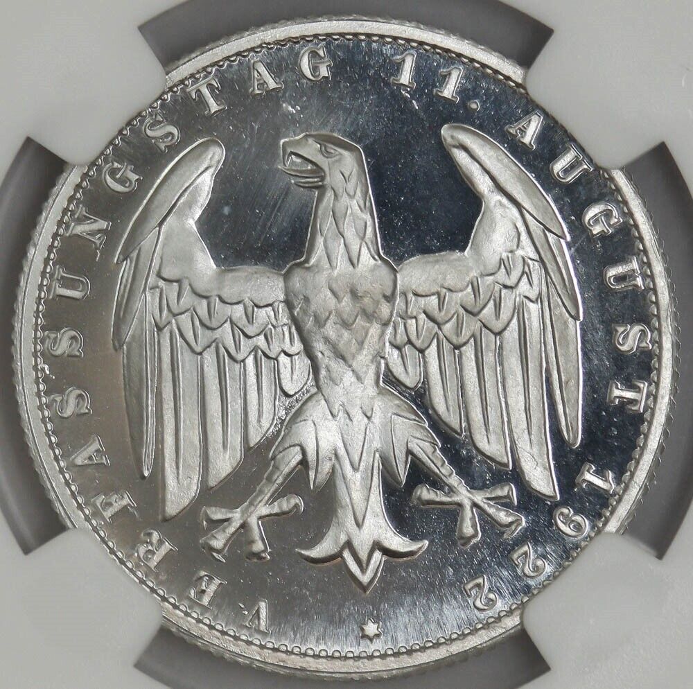Spectacular-PF-68-Ultra-Cameo-1923e-German-3-Mark
