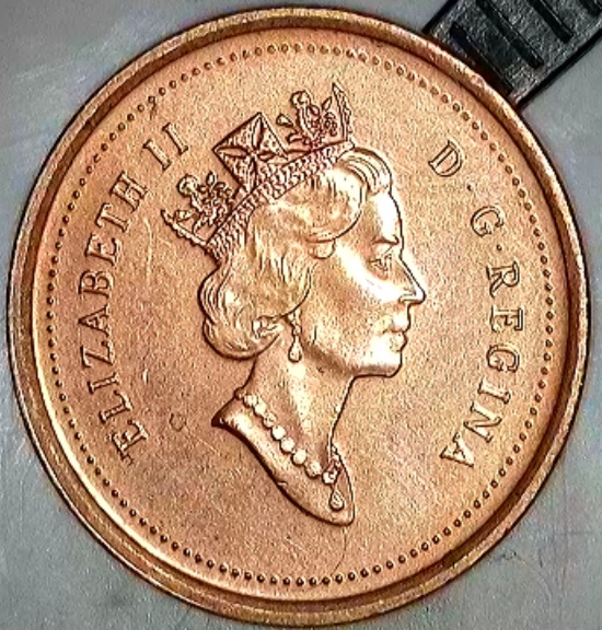 Magnetic-1999-Canadian-Cent-With-No-P
