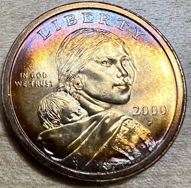 Toning-On-A-Modern-Coin?-2000-P-Sacagawea-$1-Coin
