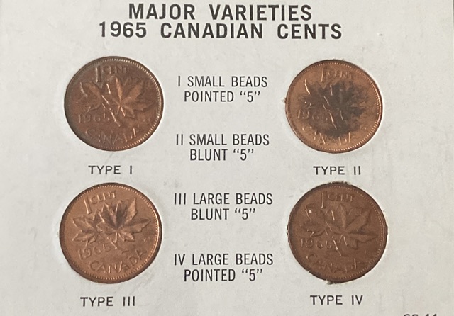 1965-Rainbow-Canadian-Pennies