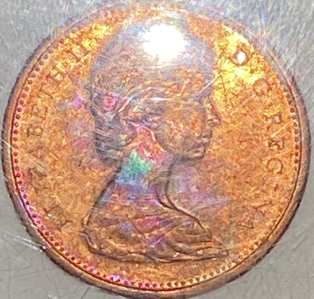 1965-Rainbow-Canadian-Pennies