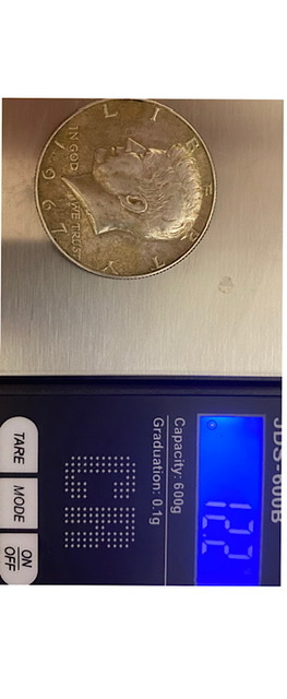 1967-Kennedy-Half-Odd-Color-Weighs-12.2